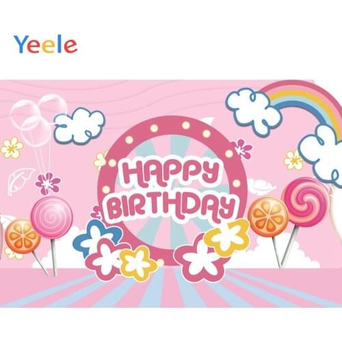 Candy Bar Rainbow Baby Bithday Portrait Photophone Love Party Photography Backgrounds Custom Photo Backdrops For Photo Studio