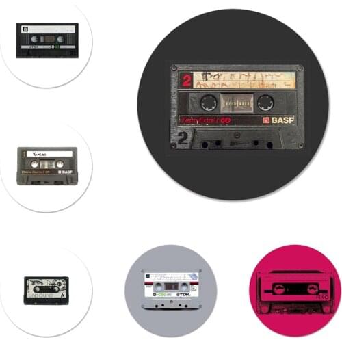 Classical Old Cassette Icons Pins Badge Decoration Brooches Metal Badges For Backpack Decoration
