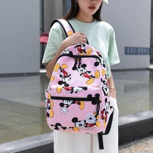 Disney Mickey Anime Y2k Kawaii Backpack Mochila Childrens Primary School Students Shoulder Small Schoolbags for Men and Women