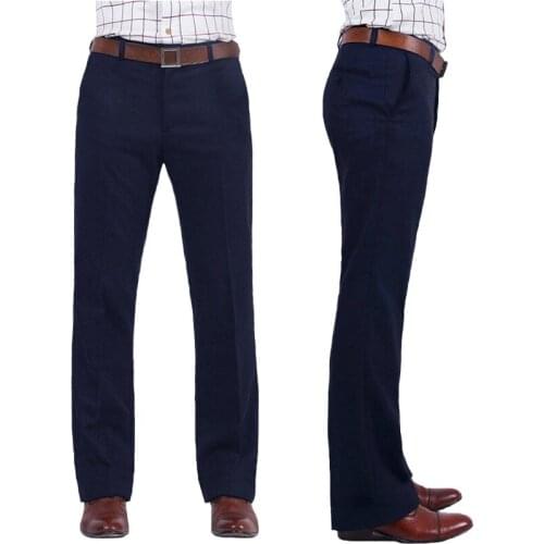 Fall/winter mens flared pants wool mens casual thickened big-legged pants stretch woolen pants trend