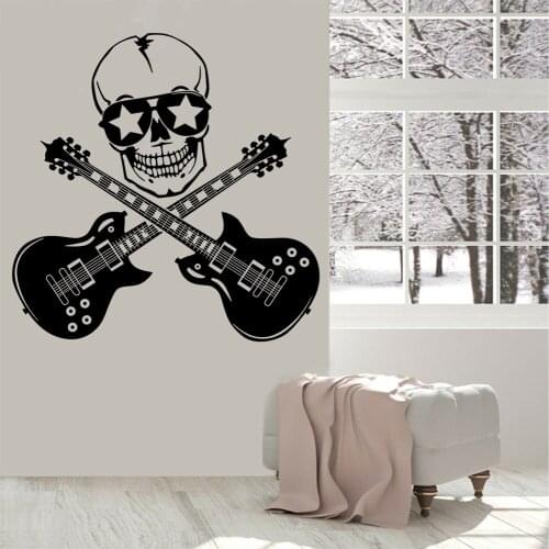 Music Studio Guitar Home Decor Vinyl Art Design Removable Wall Sticker Room Decals Poster Decor CX1131