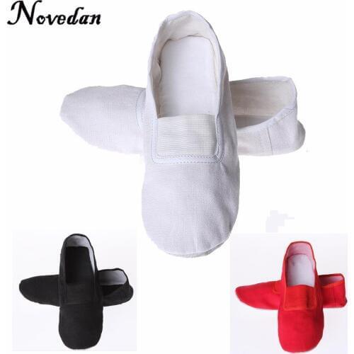 Child And Adult Soft Gym Fitness Shoes Canvas Ballet Dance Shoes For Girls Slip on Dancesport Jazz Shoes For Men Boys