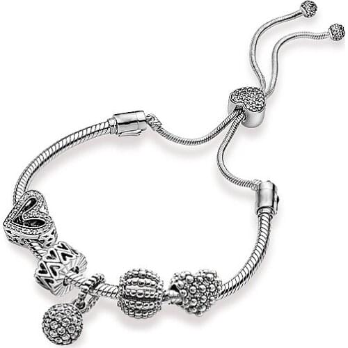 2020 New Fashion Valentines Mothers Day Brilliant Life ZT0518 Bracelet Set Hollow Bead String Decoration for Girlfriend Gift