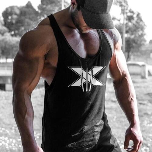 2021 New muscle brothers European and American fitness vest cotton mens sports leisure sleeveless T-shirt
