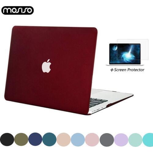 MOSISO New Matte Laptop Case For Macbook Mac Book Air Pro Retina 11 12 13 15 15.4 13.3 inch with Touch Bar Hard Sleeve Shell Cov
