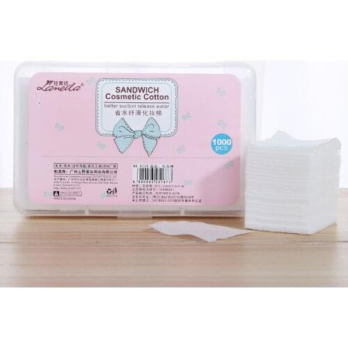 1000Pcs/Set Disposable Makeup Cotton Wipes Soft Makeup Remover Pads Facial Cleansing Paper Wipe Make Up Tool Cosmetic Cotton Pad