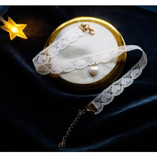 Trendy Romantic Design Pearl Gauze Yarn Choker Necklace Women Girl Fashion Elegant Sweet Neck Jewelry Accessories For Girls