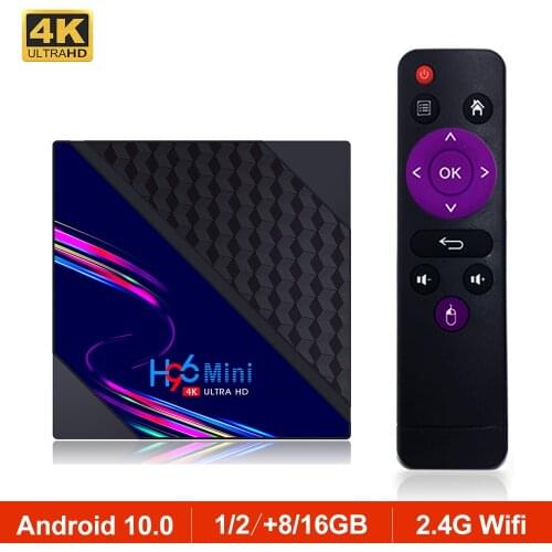 H96MINI V8 Android 10.0 Smart TV Box RK3228A Quad Core 2.4G Wifi 4K HD Google Media Player Set Top Box 1GB 2GB H96 MINI VS X96