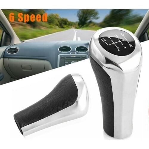 6 Speed Gear Shift Knob Shifter Knob Black and Chrome Gloss for BMW E60 E61 E65 E81 E83 E84 E87 E90 E91 E53