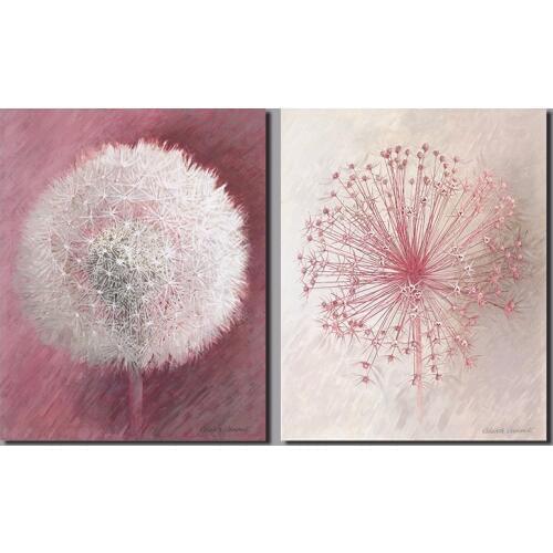 Modern Fashion 2 pcs Freedom Flowers Children living room Decoration Dandelion Canvas Painting wall Hanging home decor unframed
