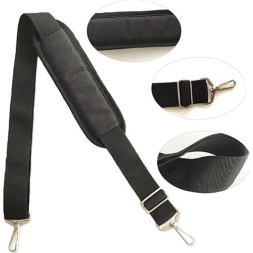 3.8cm Wide Computer Bag Nylon Strap Men Briefcase Crossbody Bag Shoulder Belts Adjustable Long Bands Black