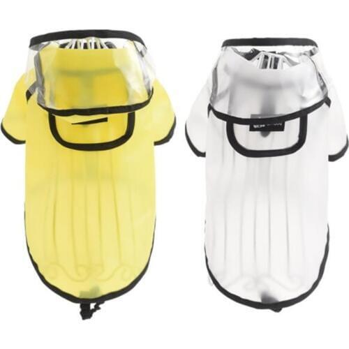 S-XXL Dog Raincoat Transparent Pet Dog Rain Coat Hooded For Small Dogs Pug French Bulldog Waterproof Rain Cover Raincoat Poncho