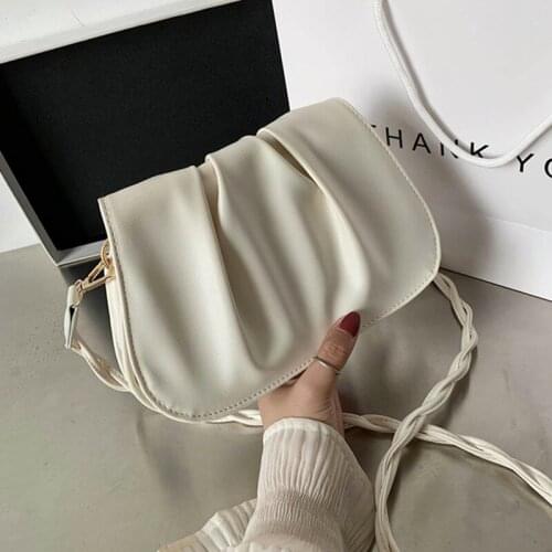 DikizFly Pleated Bags For Women 2020 Crossbody Messenger Bag Luxury Women Bags Handbags Designer Bag Brand Purse Sac Main Femme