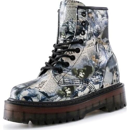 Genuine Leather Platform Boots Women Ankle Boots For Ankle Boot Winter Warm Snow Boots Female Shoes Booties Creeper Botas Mujer