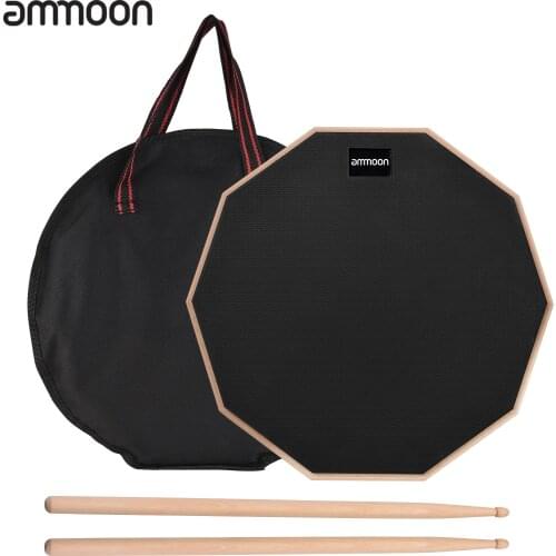 12 Inch Drum Practice Pad Mute Drum Pad & Drum Stick Carrying Bag for Students Beginners Percussion instruments Drum Accessories