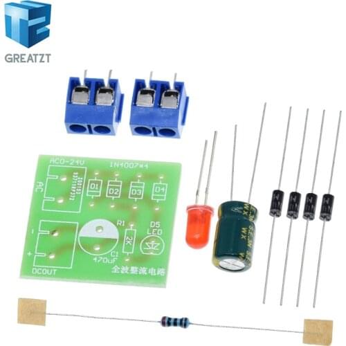 GREATZT 1N4007 Bridge Rectifier AC to DC Converter Full Wave Rectifier Board Module DIY KIT