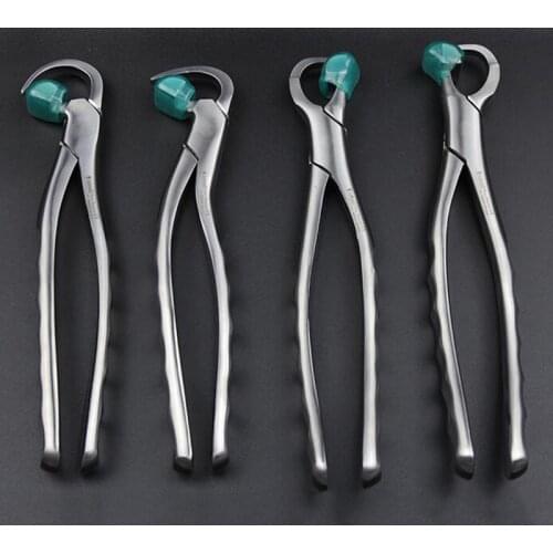 4 pcs Dental Teeth Extraction Forceps Set Germany stainless steel Adult Extracting Plier Dental Elevator Dentist Surgical Tool