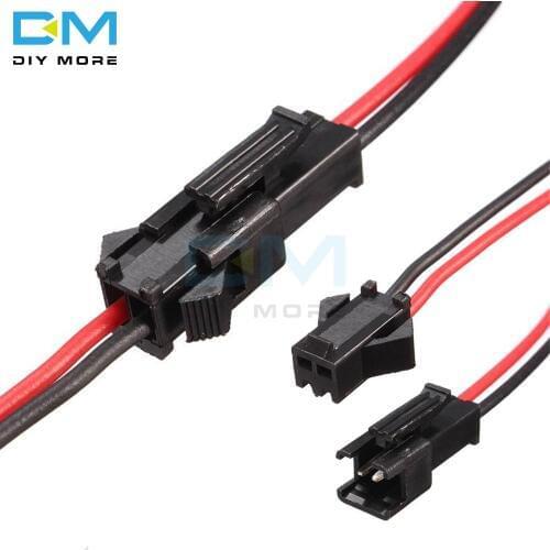 5 Pairs 10CM/15CM/30CM 3mm Long JST SM 2Pins Plug Male to Female Wire Connector for LED Strip Light Lamp Driver Kit 2PIN