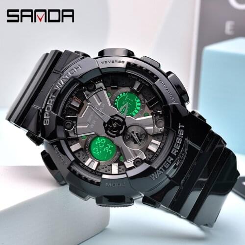 SANDA G Style Sports Mens Watch Top Fashion Luxury Military Quartz Watch Mens 50M Waterproof S shock Watch Relogio Masculino