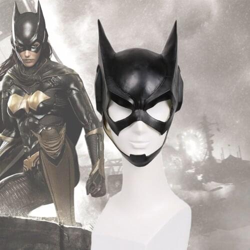 Xcostume Movie Batgirl Cosplay Mask Black Latex Cat-like Cool Halloween Cosplay Mask Props For Women
