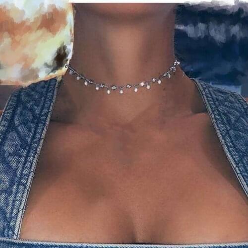 Luxury Brand Real 925 Sterling Silver Shiny Waterdrop Crystal Necklace Women High Quality Fashion Party Jewelry