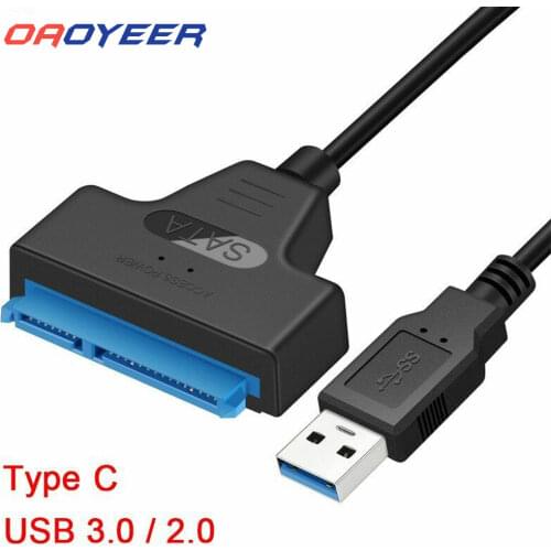 USB 3.0 USB 2.0 SATA 3 Cable Sata to USB 3.0 Adapter Support 2.5 Inches External HDD SSD Hard Drive 22Pin Sata III Cable Type C