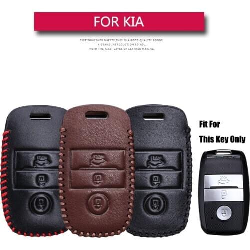 Leather Car Key Case Cover For Kia Rio 3 4 5 Ceed Cerato Optima Sportage 4 3 Picanto Stinger K5 K3 Key Holder Shell Accessories