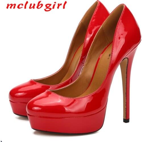Mclubgirl Women Man High Heels Pumps 40-47 Large-size High-heeled Shoes Platform Nightclub Pumps ZQJ