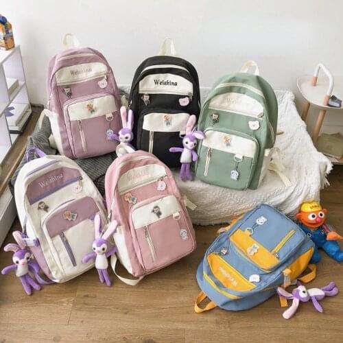 Fashion Oxford Girl School Bag Kawaii Student Book Bags Cute Lady Backpack