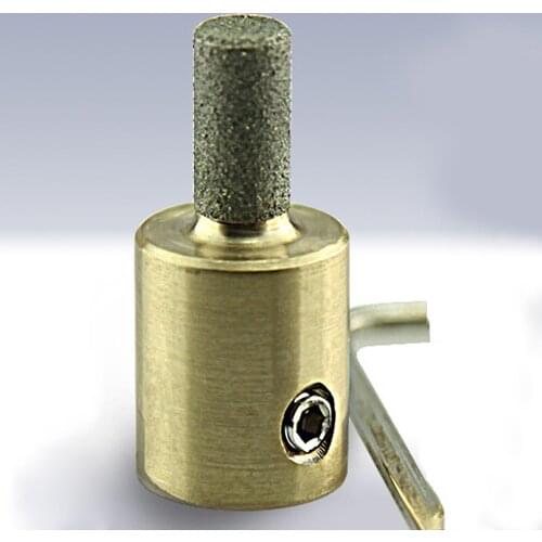 Grinder Head Bits Set Stained Glass Grinder Head Grinding Machine Brass Core Standard Grit Bit Head Glass Stone 1/4 3/4 /1 Inch