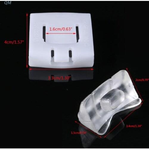 13MF 2 Set 6 Piece Suit Seat Buckle Clip Runner Guide For V.W. GOLF MK1 MK2 MK3 CORRADO SCIROCCO White Plastic