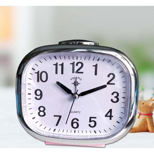 Non Ticking Mechanical With Night Light Home Use Desk Large Display Silent Sweep Snooze Bedside Decoration Alarm Clock MJ924