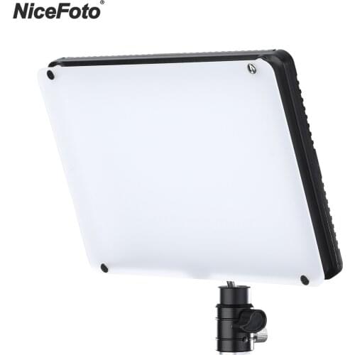 NiceFoto TC-368 RGB LED Video Light Sound Controlled Panel Fill Light 2800-9900K CRI95+ LCD Screen for Live Streaming Interview
