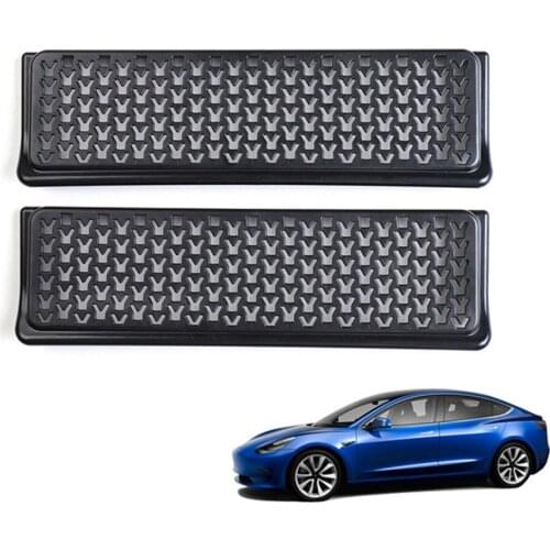 Lower Air Outlet Vent Cover 2PCS ABS Accessory Black For Tesla Model Y 2020-2021 Seat