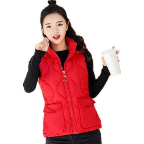 New Fashion 7 Colors Autumn Winter Women Short Vest 2018 Down Cotton Women Casual Waistcoat Female Slim Outerwear Vest MujerQ642
