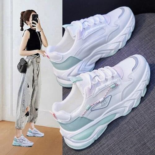 2021 Spring New Products Ladies Casual Shoes Lightweight Breathable Shoes Solid Color Fashion Shoes Outdoor Wear-Resistant Shoes