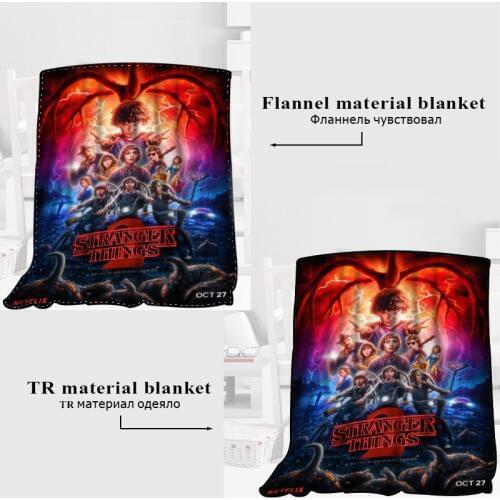 HEARMNY Stranger Things Blanket Sleep Cover Blankets Yoga Office Sofa Blanket Bed Cover Travel Warm Throw Blankets