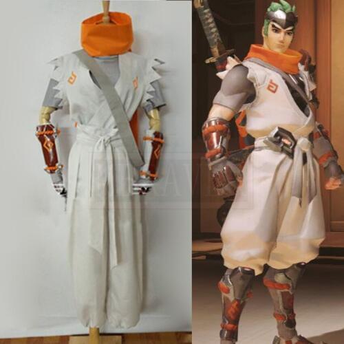 OW Young Genji Cosplay Costume Halloween Uniform Outfit