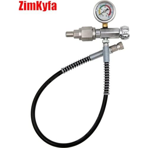 PCP Air Gun Rifle Fill Station Refill Adapter 0-4500PSI to SCBA Scott Firefighting Tank with CGA347 Connection & 60m HPA Hose