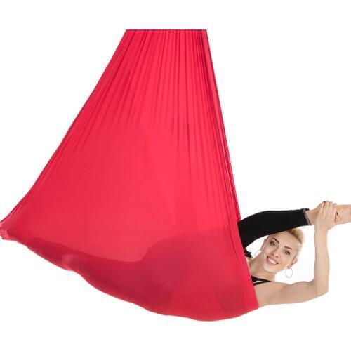 5*2.8m Yoga Belt Anti-Gravity Yoga Hammock Swing Pilates Aerial Traction Device Body Building Fitness Equipment 16 Colors