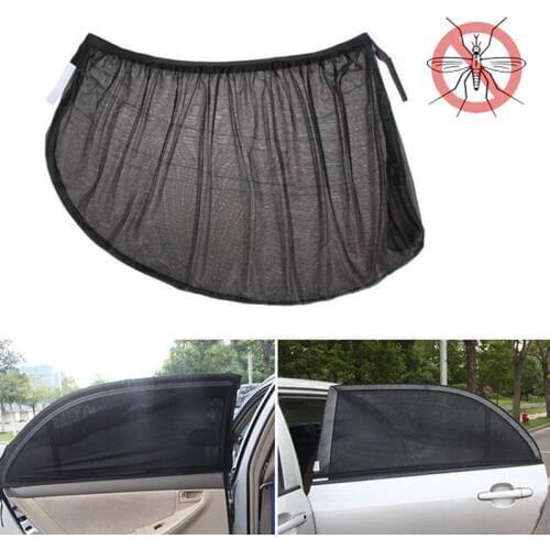 Car Window Shades Mosquito Net Sun Cover Rear Side Kids Baby UV Protection Block Mesh Mosquito Repellent Cover
