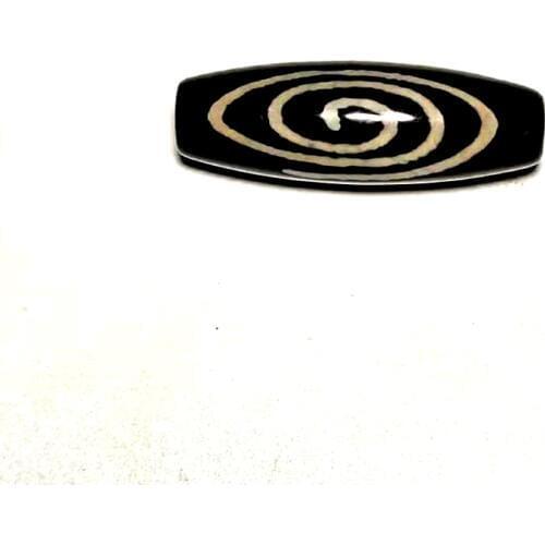 Rare Patterns Spiral 10*30mm Black Color Natural Agate Amulet Tibetan Dzi Beads for Jewelry Making DIY 1pcs/lot Free Shipping