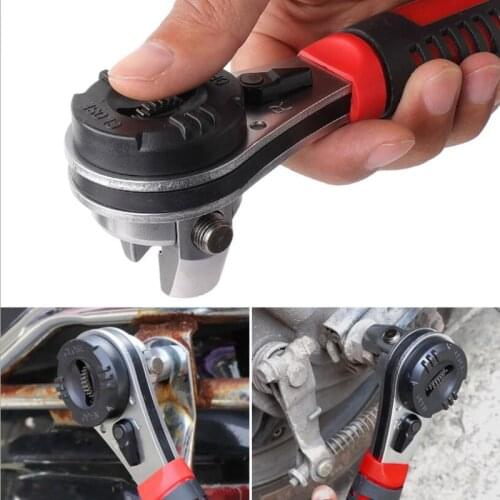Adjustable Multifunctional Ratchet Wrench 6-22mm Universal Two Way Wrench Quick Plate Wrench Car Repair