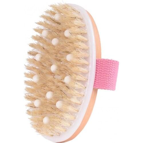 Body Brush Wood Handle Pumice Stone Foot Brush Scrubber Feet Exfoliating Dead Skin Remover Massage Brush
