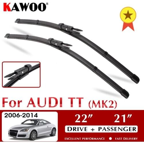 KAWOO Wiper Blade Front Car Wiper Blades For Audi TT Mk2 8J 2006 - 2014 Year Auto Windshield Windscreen Front Window 22"+21"
