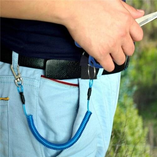 Spiral Stretch Keychain Elastic Spring Rope Key Ring Metal Carabiner For Outdoor Anti-lost Phone Spring Key Cord Clasp Hook