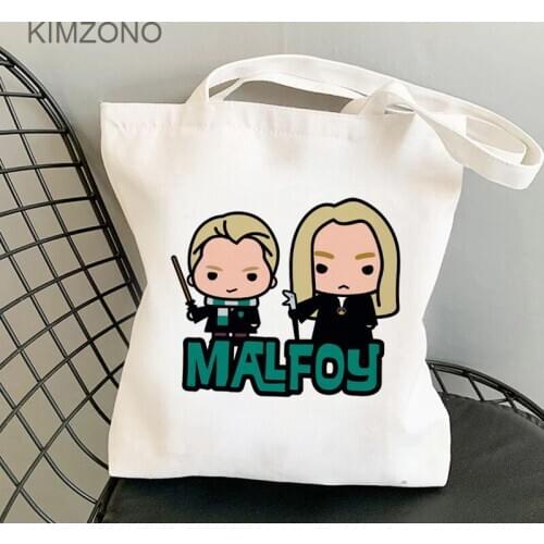 Draco Malfoy shopping bag shopping bolsas de tela recycle bag cotton reusable tote bag boodschappentas reciclaje woven cabas