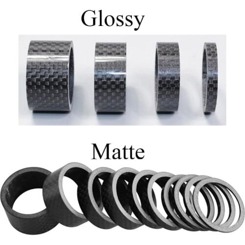 Lightweight Gloss Matte Full 3K Carbon Fiber Bicycle Headset Bike Fork Spacer 5/10/15/20mm Fit 28.6mm Fork Bicycle Accessories