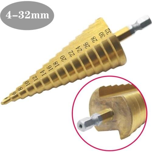High Speed Steel 4241 Material Hexagonal Shank Step Drill Pagoda Drill Dit Twist Drill Steel Plate Hole Opener