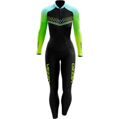 Womens Cycling Clothing Vezzo Long Sleeve Jumpsuit Monkey Female Cyclist Outfit With Gel Summer Outdoor Sports Bike Triathlon-G